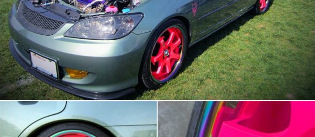 Long Island Pink Plasti-Dipped Car Rims